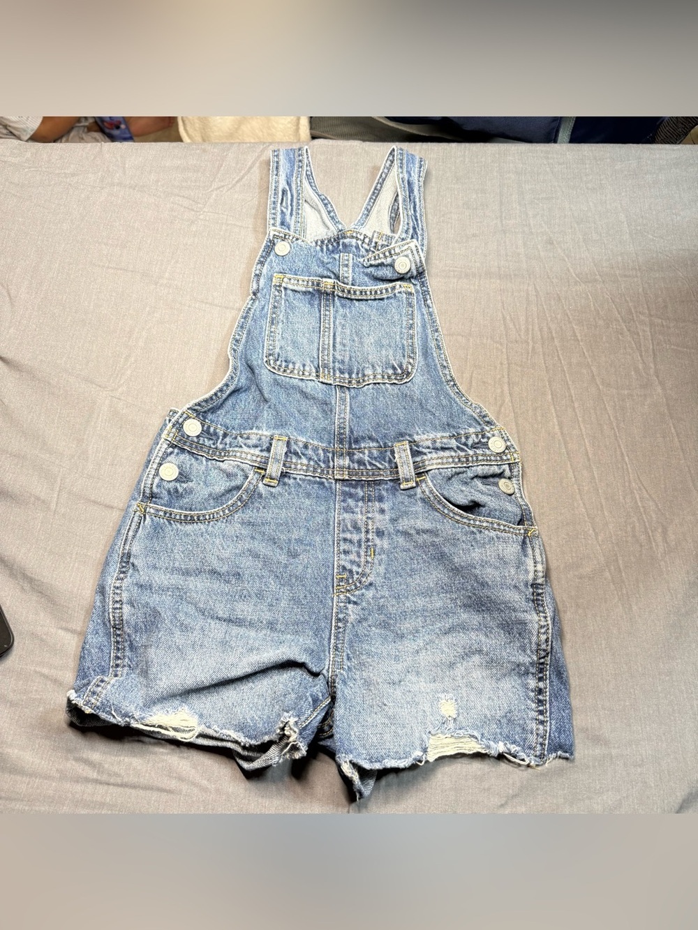 Old Navy Denim Short Overalls Adjustable Straps M(8)